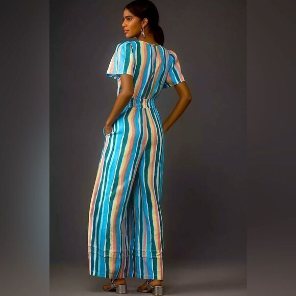 Anthropologie The Somerset Linen Jumpsuit NWT - Picture 2 of 9